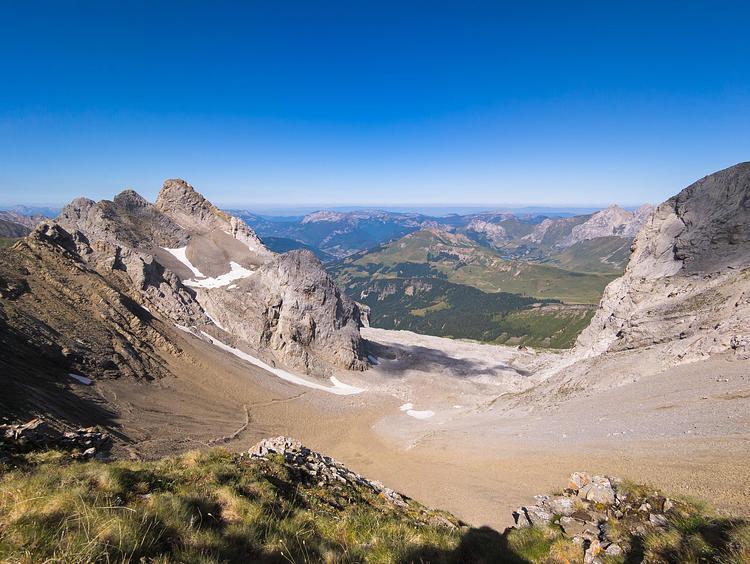 Vista del Col des Annes durante la salita