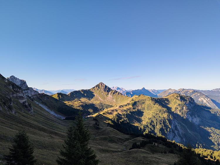 Vista verso sud dal Col de Sosay