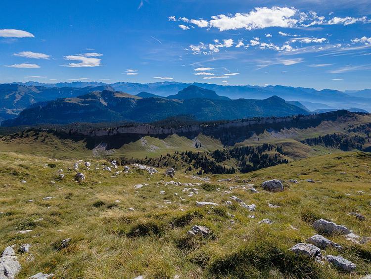 View of Chamechaude and Belledonne from the summit