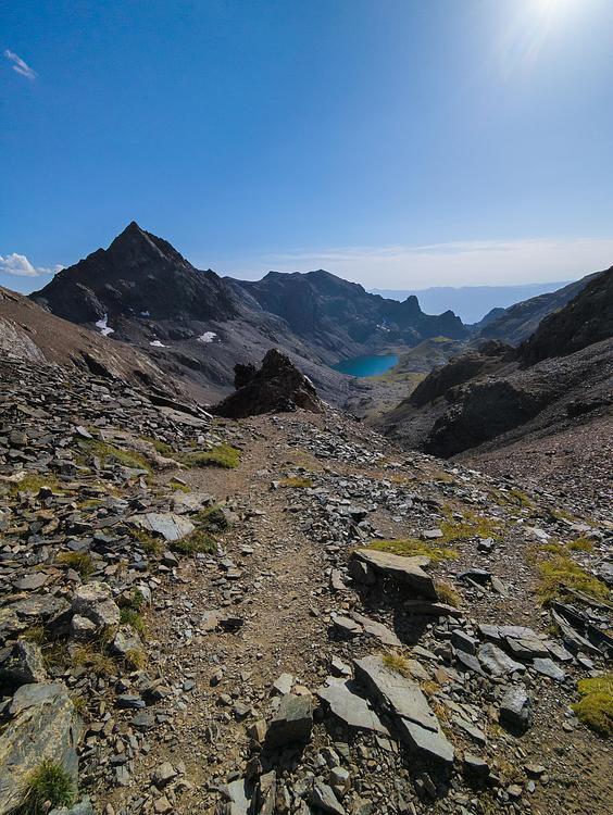 Col de Freydane, Blick auf den See