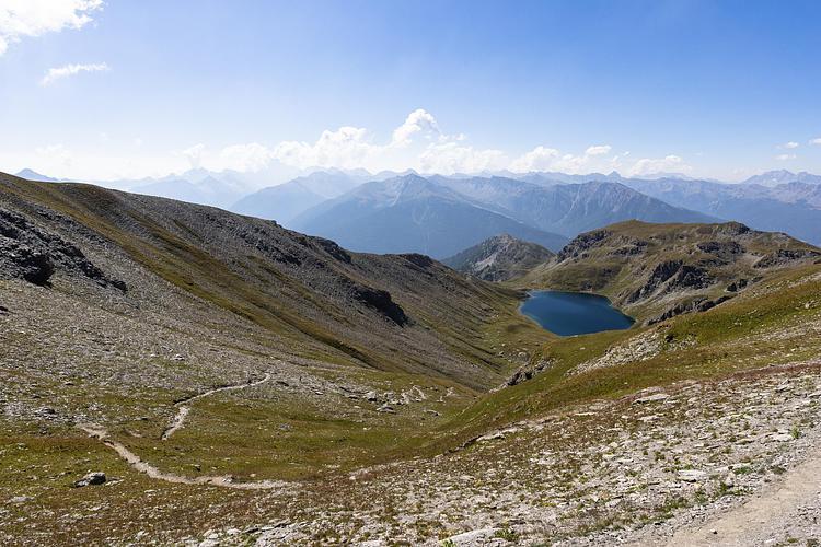 Lac du Grand Laus depuis le col du Malrif