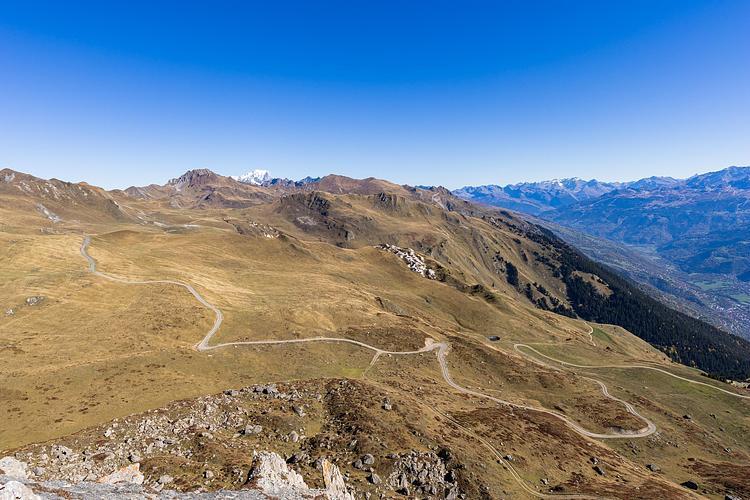 Vue sur le nord (Mont-Blanc) depuis le Quermoz