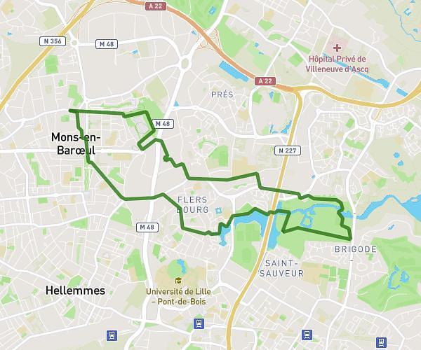 10k depuis Mons: Lacs