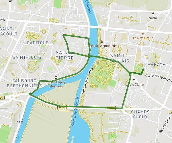 Parcours ville saintes