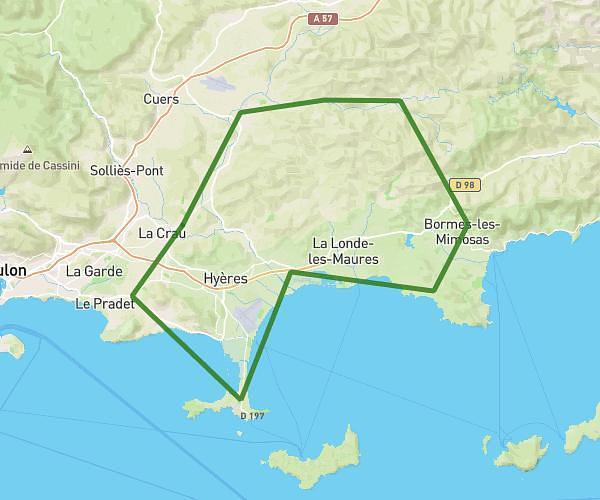 Babaou - Bregançon - Giens - Rte Sel - Carqueiranne - Moutonne