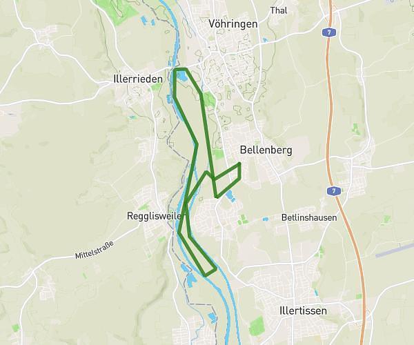 Bellenberg -&gt; Illertissen -&gt; Illerrieden - ca. 15km