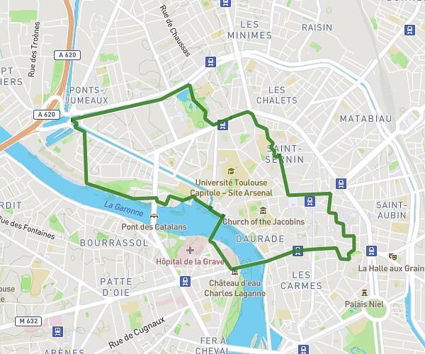 Toulouse Elinor Orstrom Quais et Garonne 8km