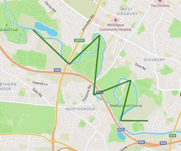 Didsbury Mersey Riverside Pedestrian Diversion