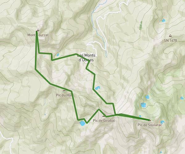 21km: Fourcat / Etang d'Appy / Saint Barth / Soularac