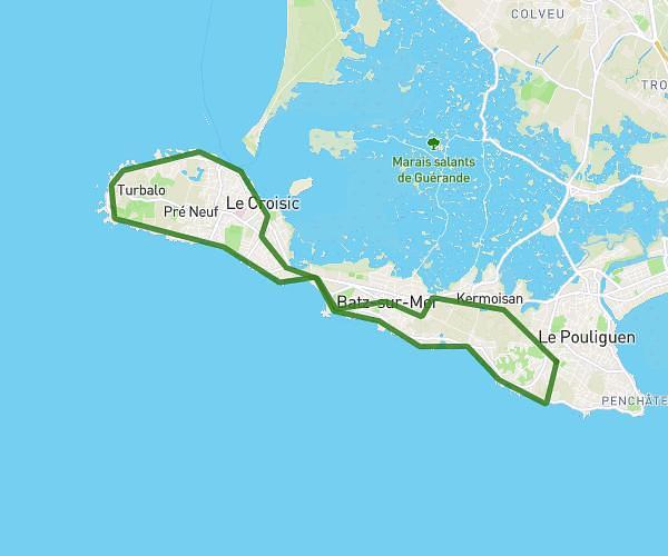 Le Pouliguen - Le Croisic 24km