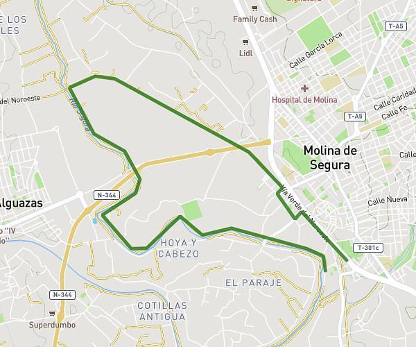 RIO SEGURA HASTA PUENTE ROJO VIA VERDE Y HASTA ERMITA