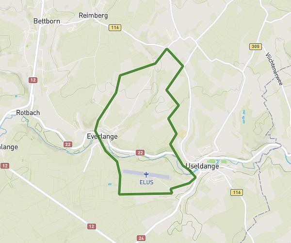 Wanderstrecke Useldange 1