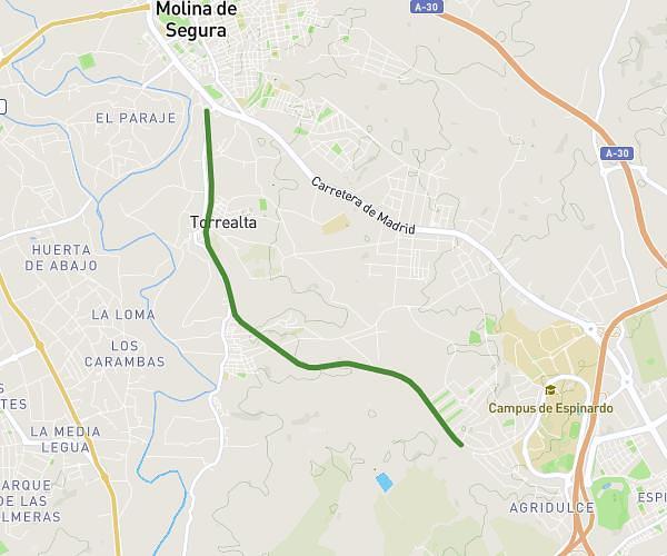 via verde hacia universidad  5k ida-vuelta  10 k