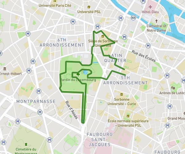 10 km de UPCité  - Jardin du Luxembourg