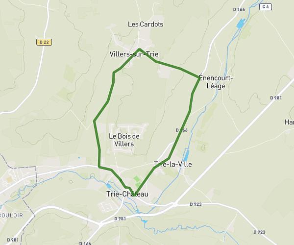 Itinéraire de Course Trie-Château