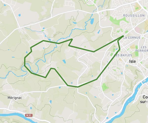 Depuis le boulot vers isle