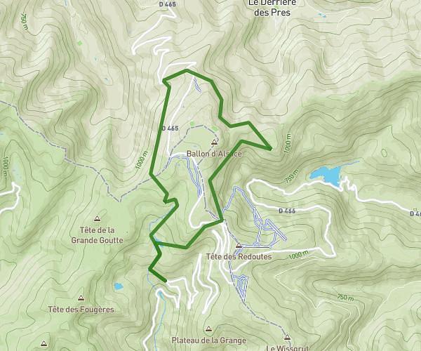 tour du Ballon d'Alsace depuis parking