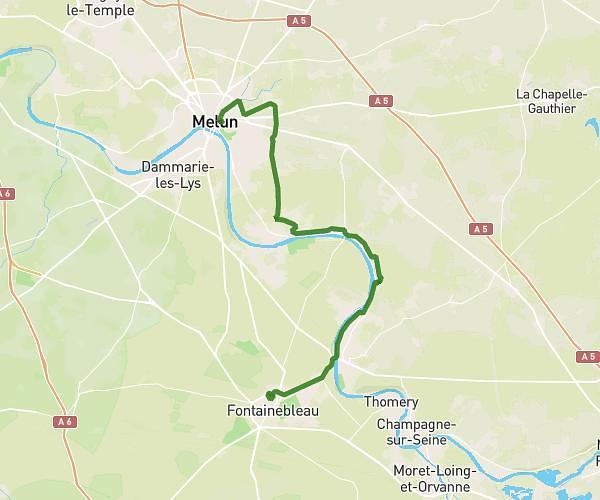 Melun --> Hôpital de Bleau 30km