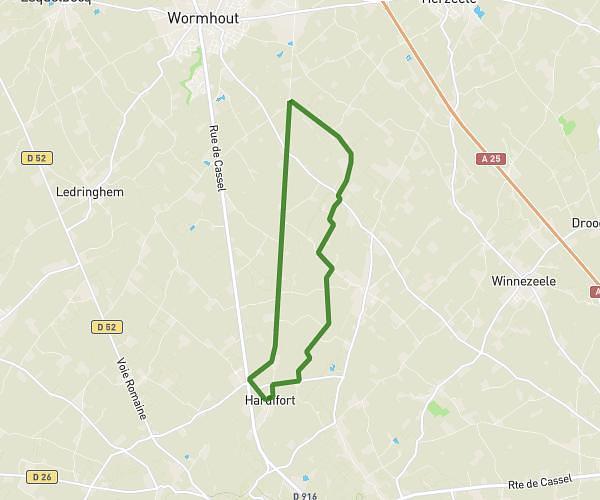 Boucle au départ d'Hardifort (Flandre intérieure)