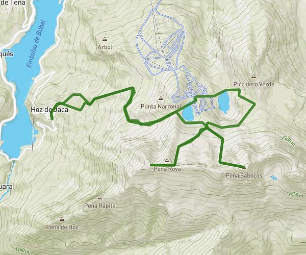 Hoz de jaca - peñas: sabocos, roya, blanc (cresterio)a