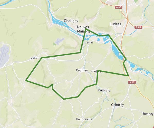 Itinéraire vélo triathlon Messein M