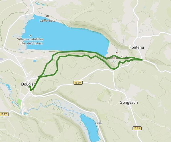 Doucier chalain par le haut