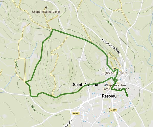 rasteau route 3.5km