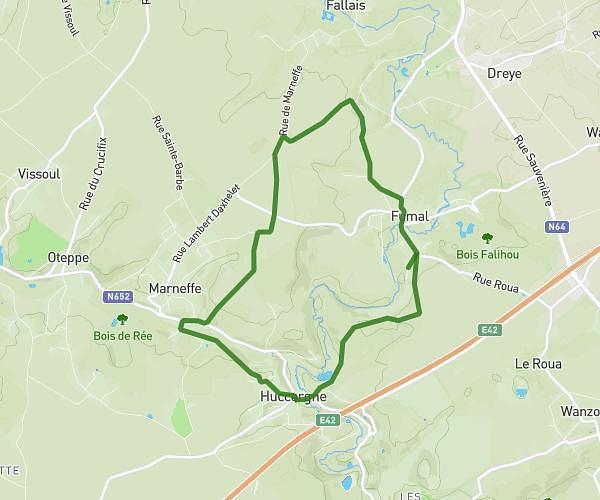 test de 11 km autourde Fumal