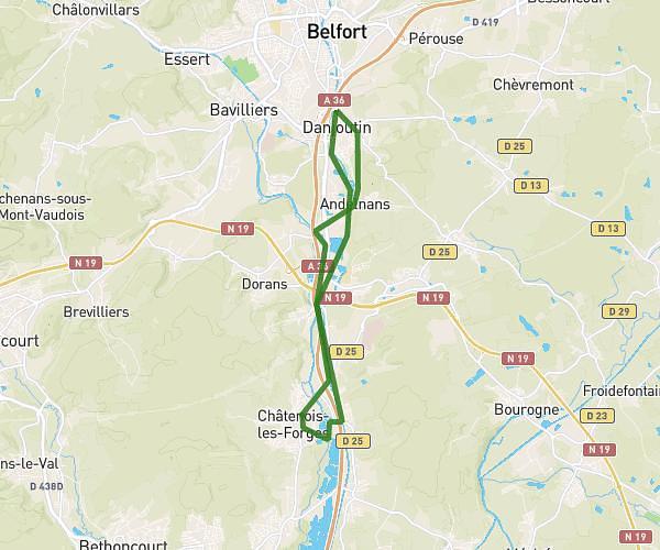 18km (Chatenois - Danjoutin)