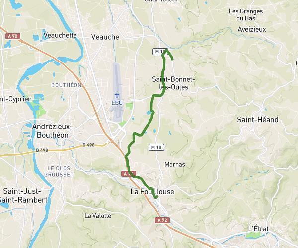 Maison vers stade La Fouillouse