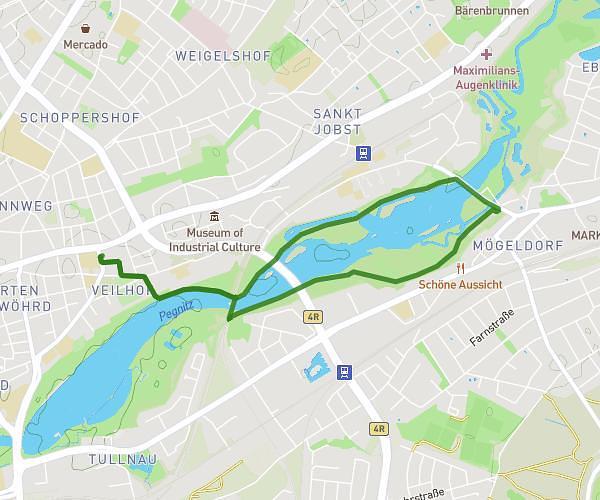 Um den See Hälfte groß