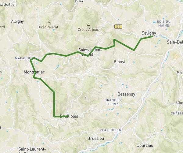 De Savigny à Brullioles 18 km