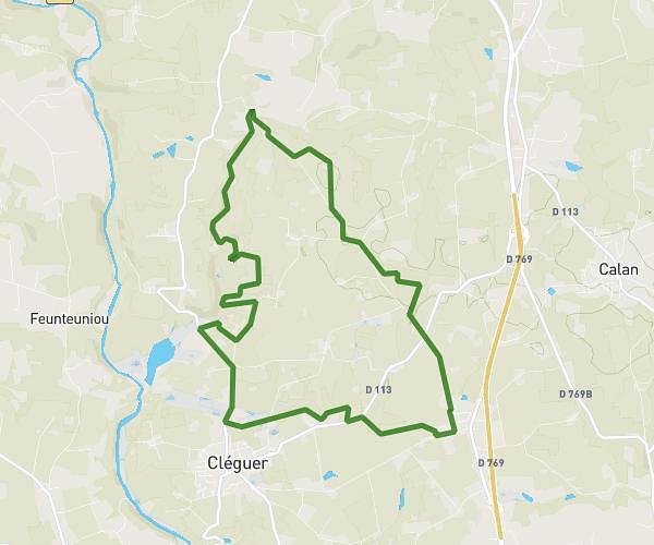 15 km Pradic Gare de Meslien Arrière St Guénaël ancienne voie de chemin