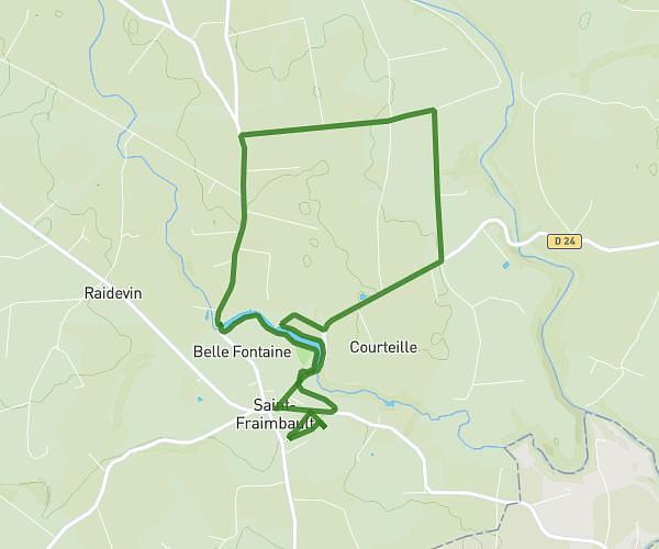 Plan d'eau route bourg St Fraimbault