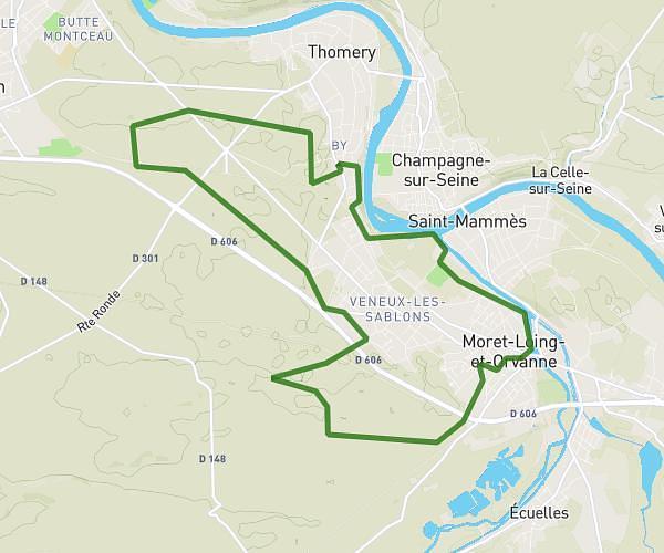 20km moret thomery avon