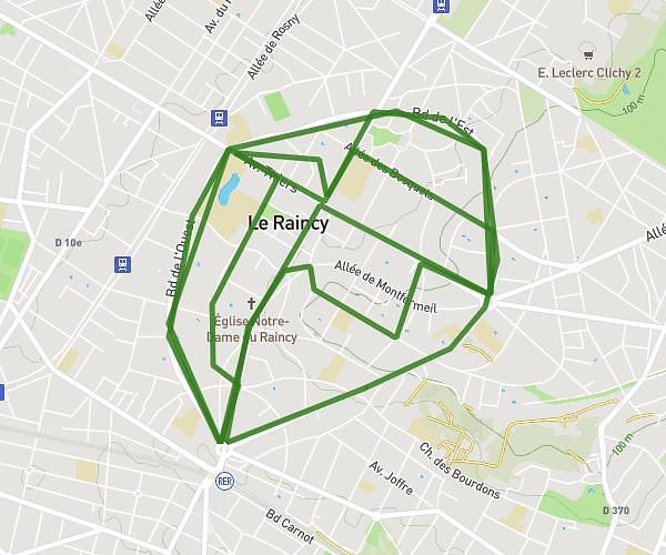 10 km le Raincy