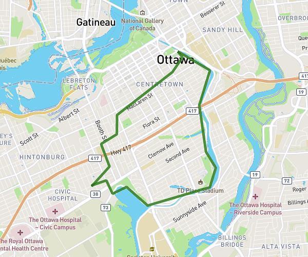 10km Ottawa canal