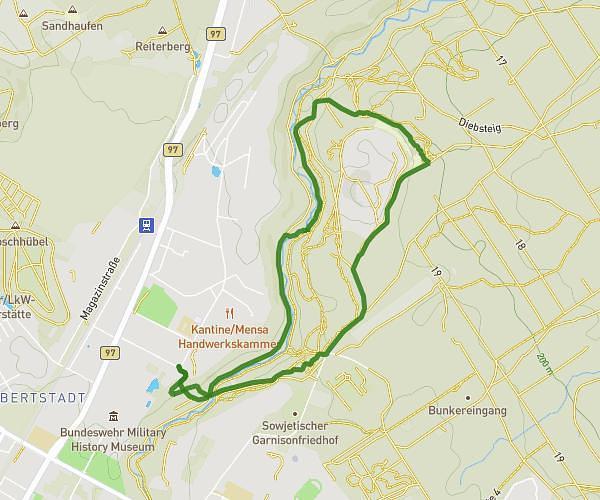 Trainingstrecke nach der Arbeit