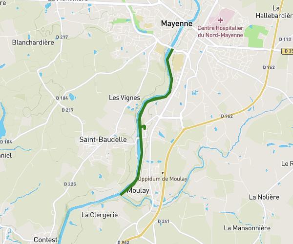 Mayenne. Taff. Chemin de halage