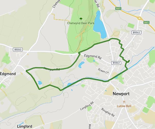 Newport to Edgmond fields and canal