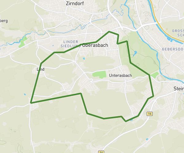 15,8km Strecke