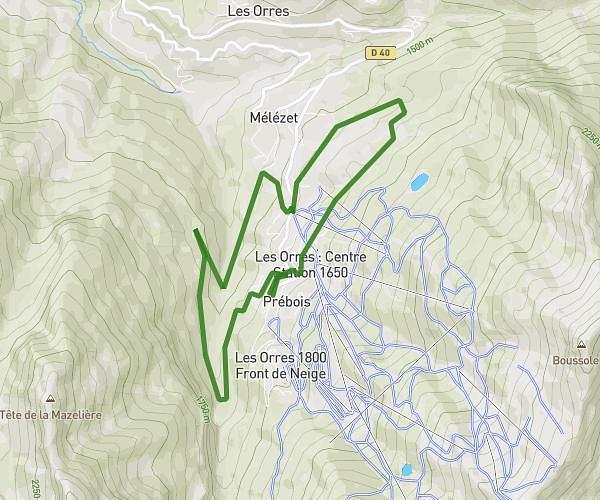Sortie vallonne les Orres 1h