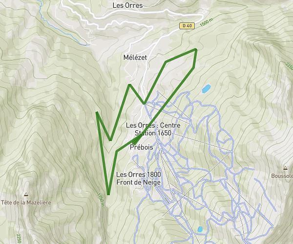 Sortie vallonne les Orres 1h