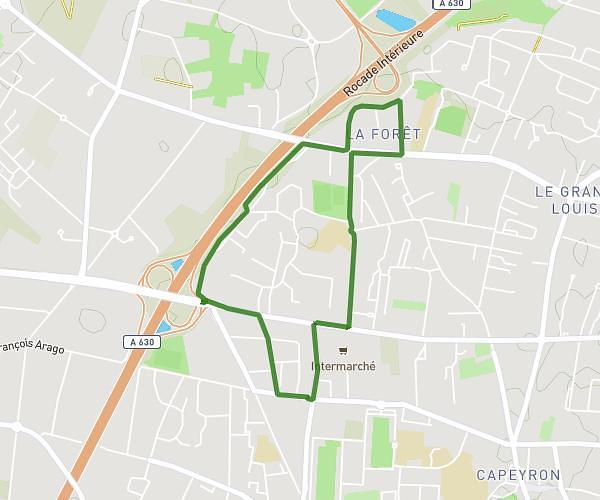 Parcours Mérignac 3.5km