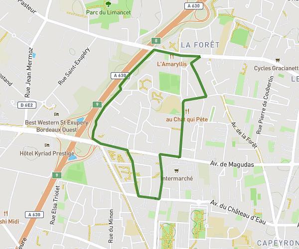 Parcours Mérignac 3.Km