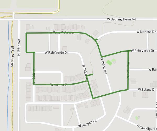 1 mile route