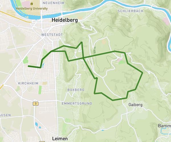 halbmarathonstrecke mit 760 hm