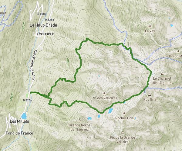 Col de la Valloire en boucle depuis Le Curtillard via les 3 Laux et L'Oule/ Léat