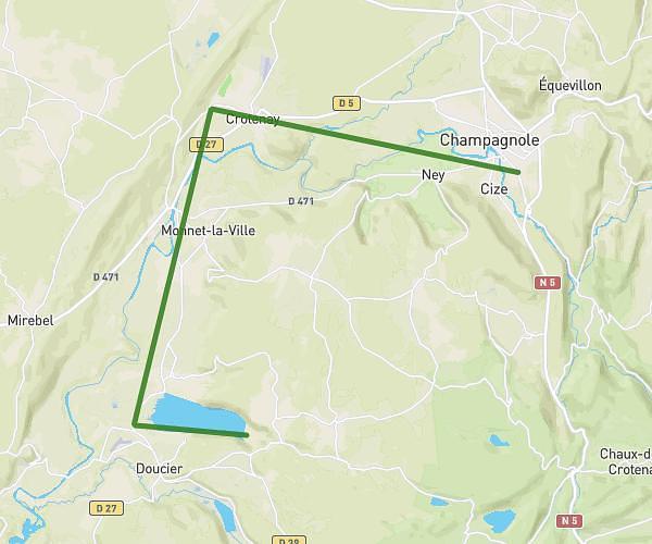 Champagnole -> Chalain via voie PLM
