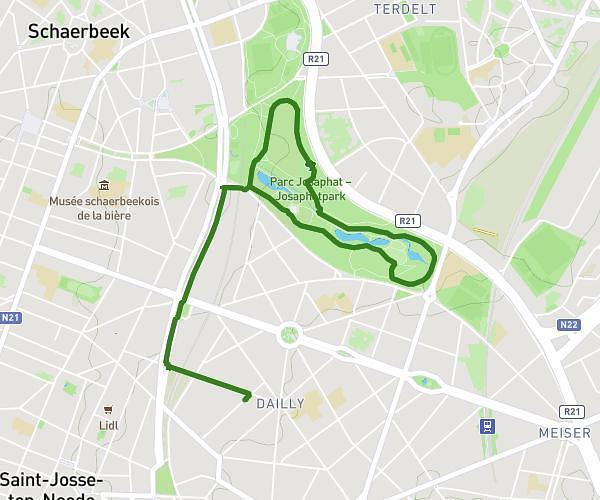 2 tours du parc Josaphat